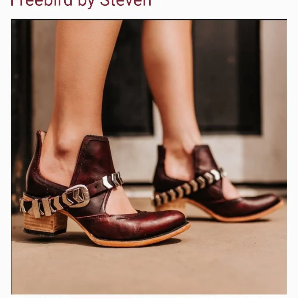 Freebird by Steven ‘Blade’ in Cognac Croc 7 NIB